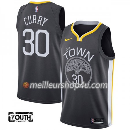 Maillot Basket Enfant Golden State Warriors Stephen Curry 30 Nike 2017-18 Noir Swingman
